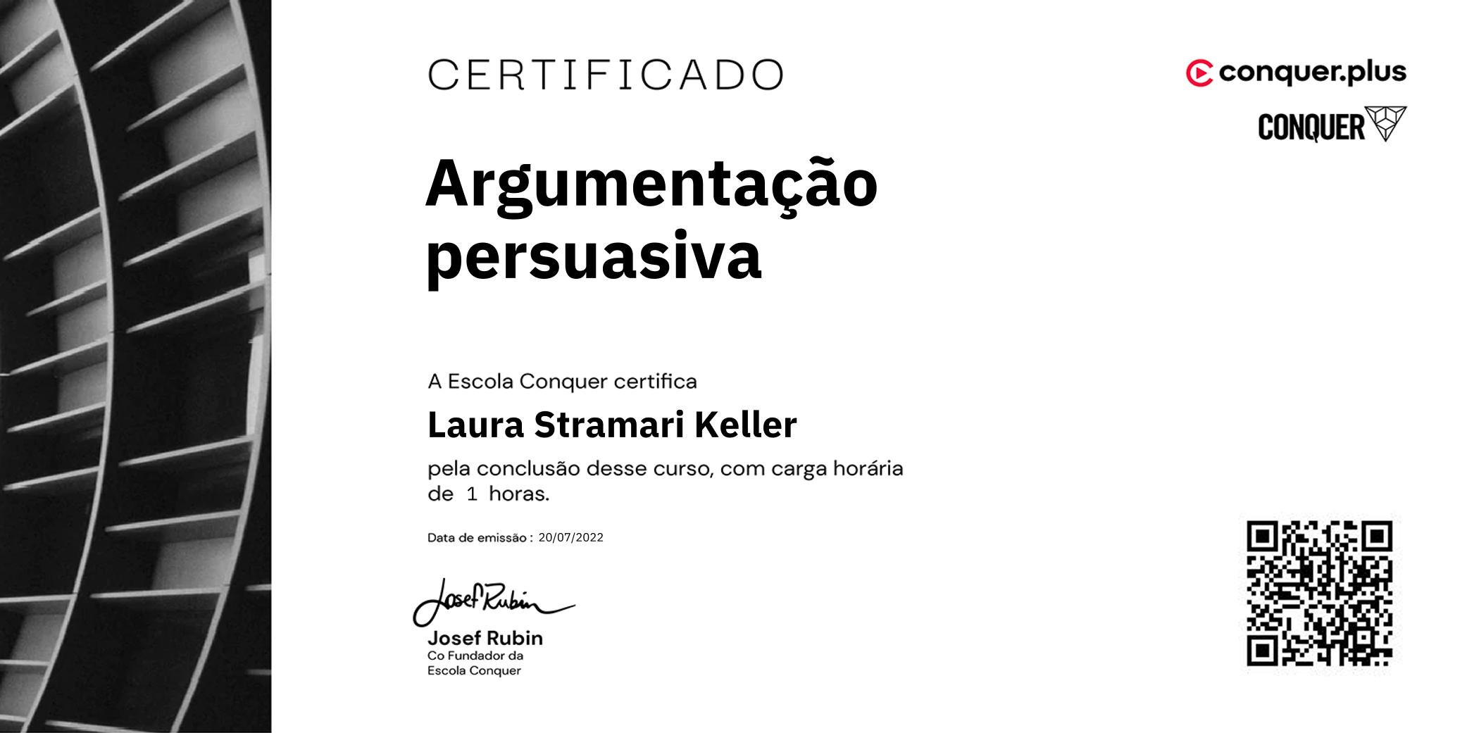 Certificado de Argumentação persuasiva